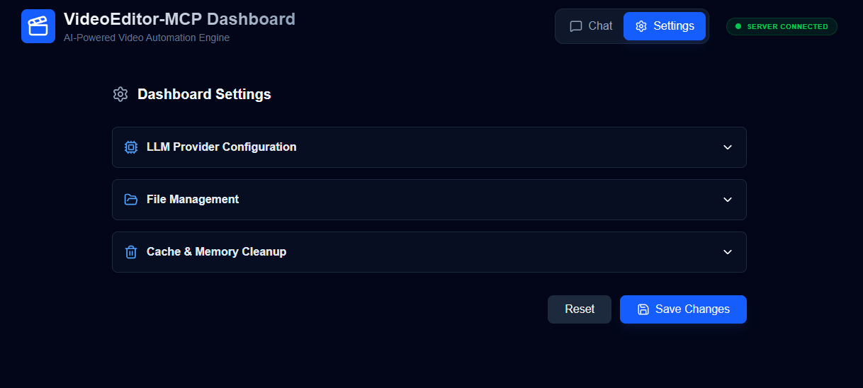 Collapsed Settings