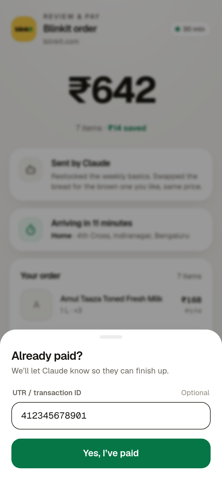 I've paid sheet