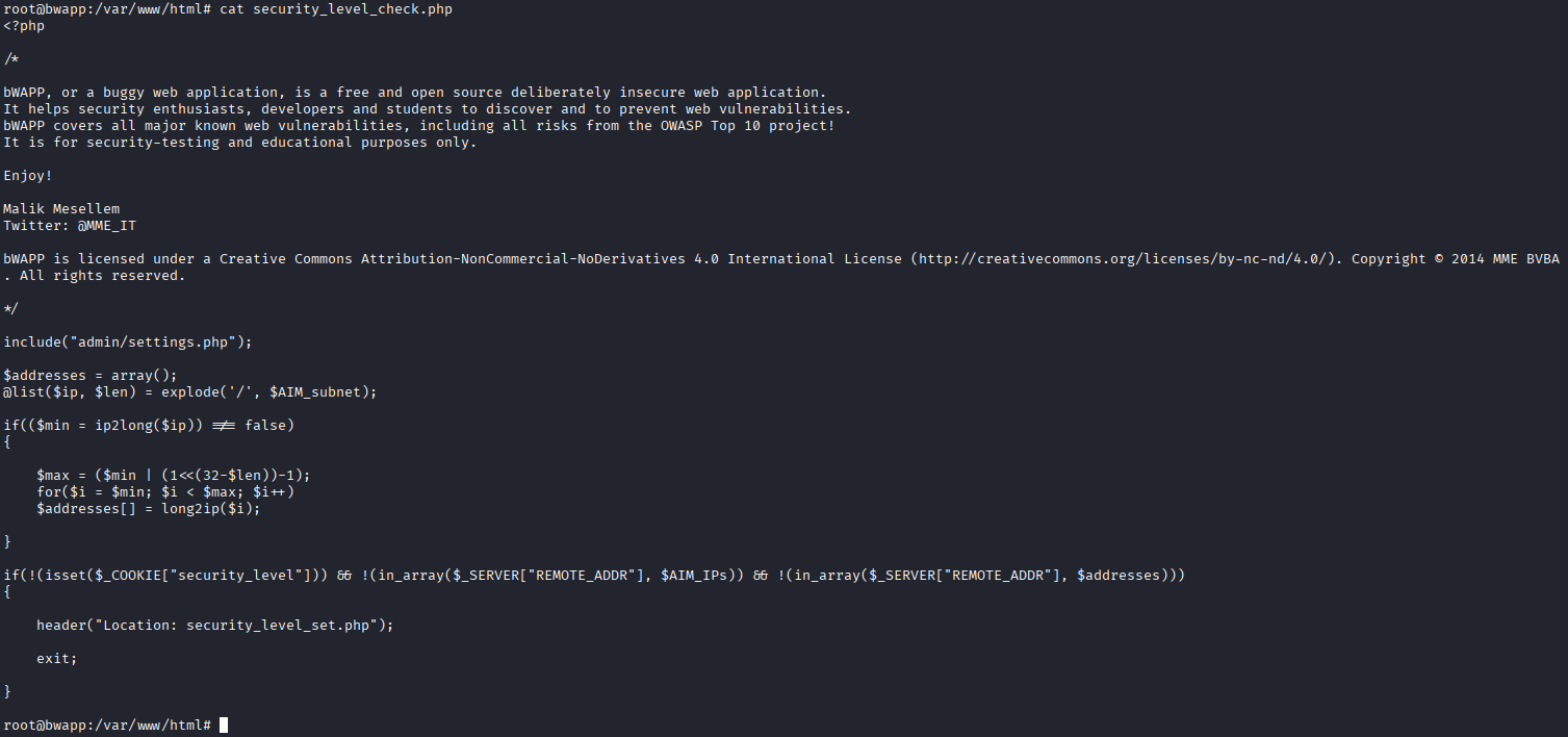 captura de secutity level_check.php