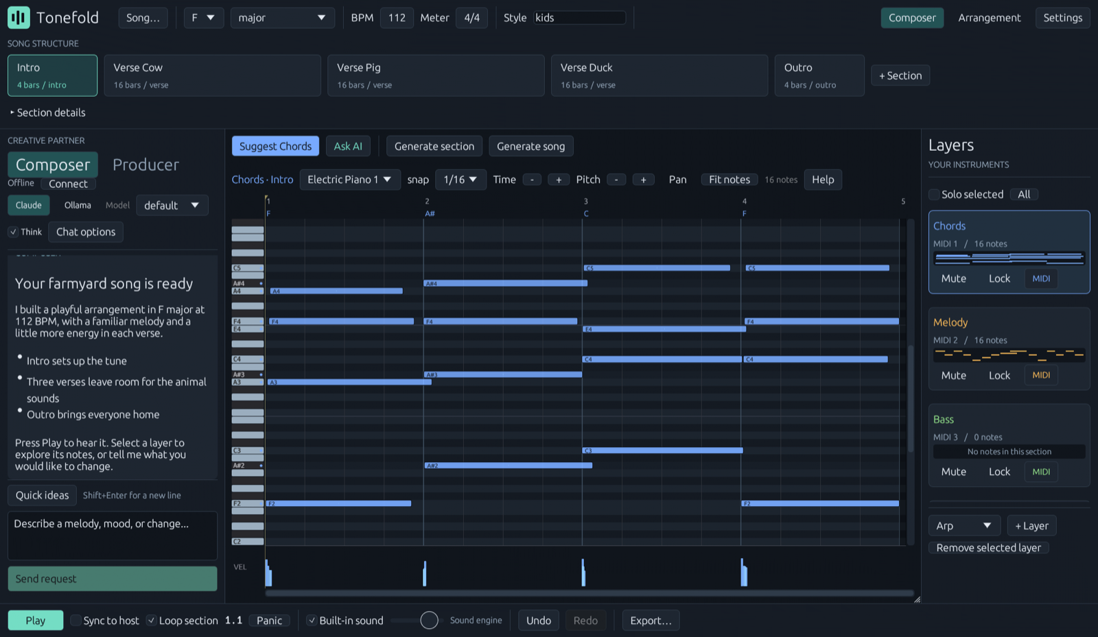 The Tonefold editor