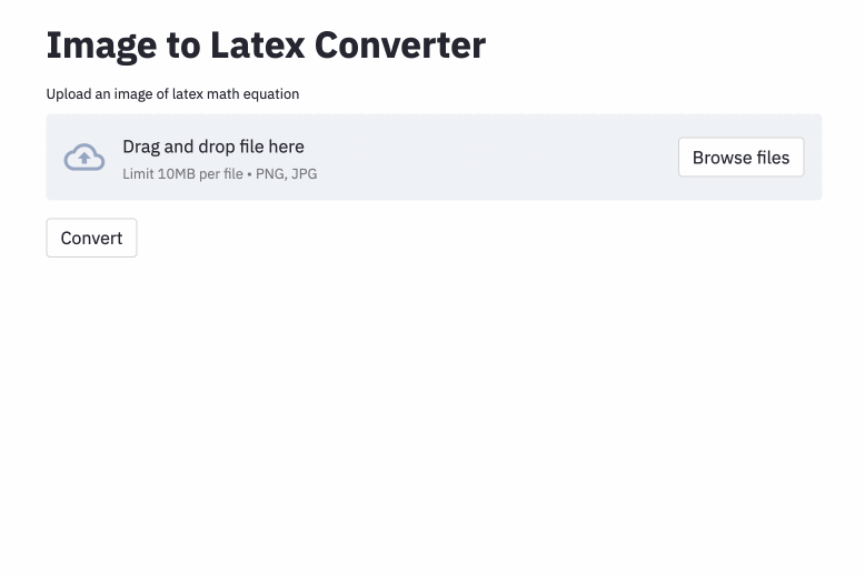 Image to Latex streamlit app