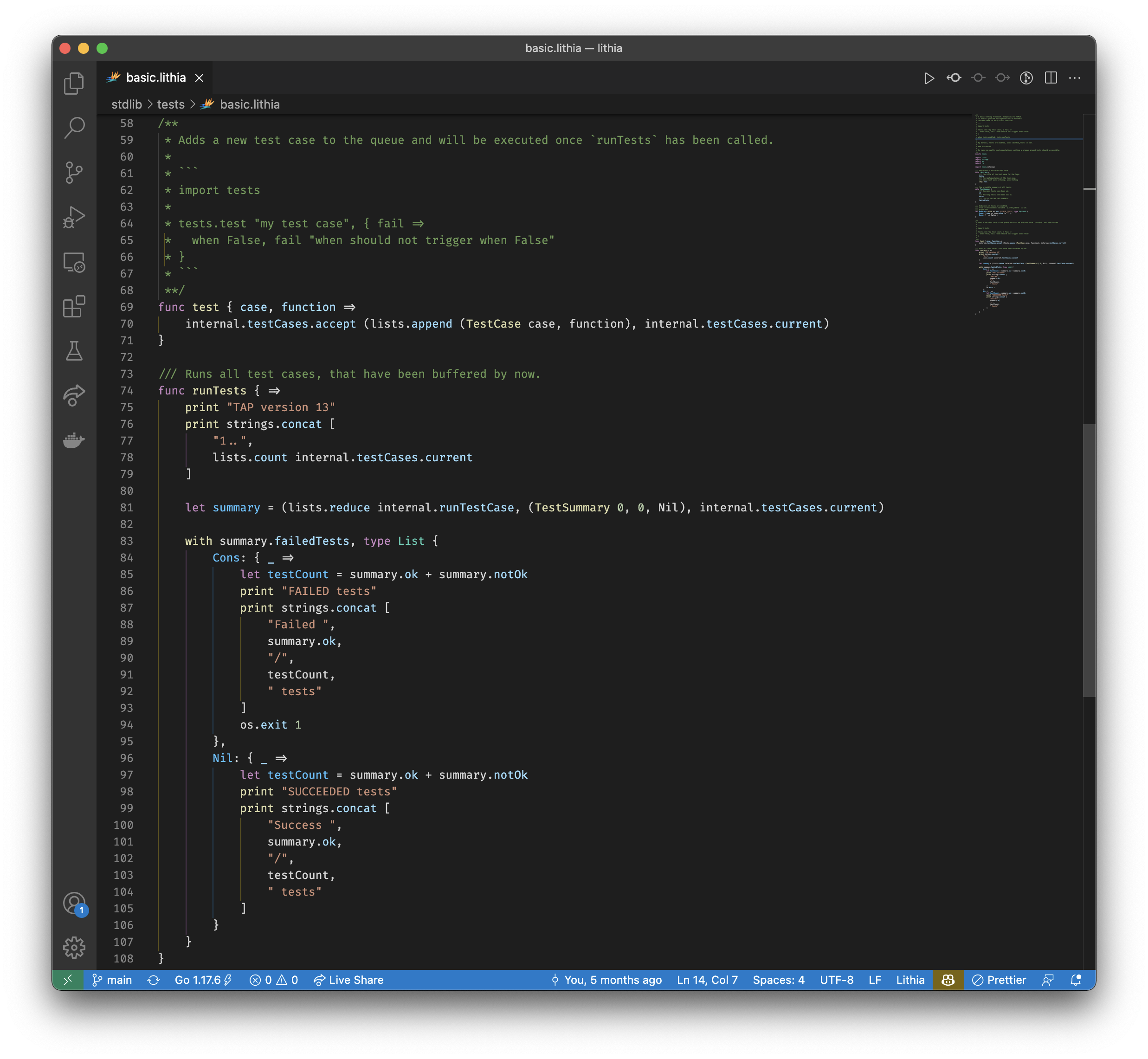 vscode screenshot with syntax highlighting