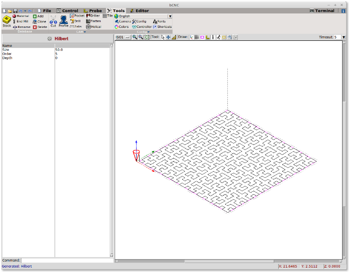 bCNC Plugins Hilbert 1