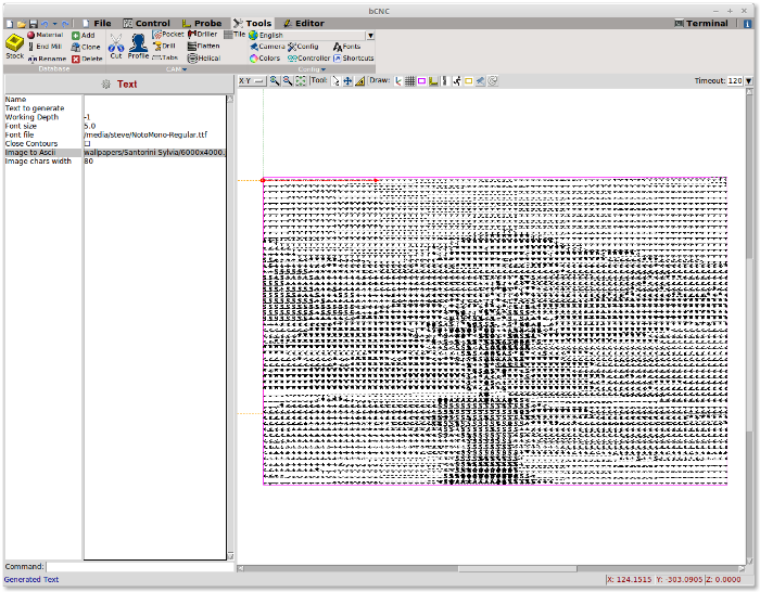 bCNC Plugins Text Ascii art generator 2