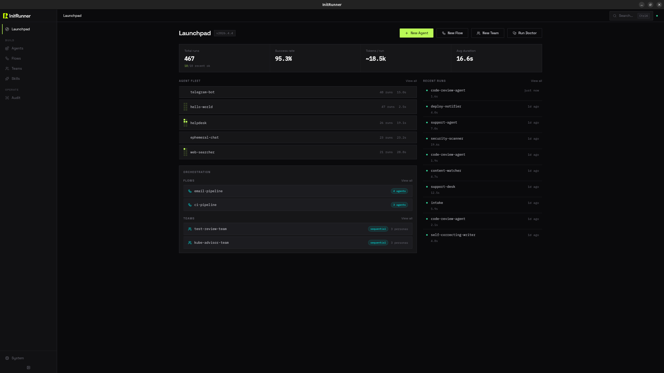 InitRunner Dashboard
