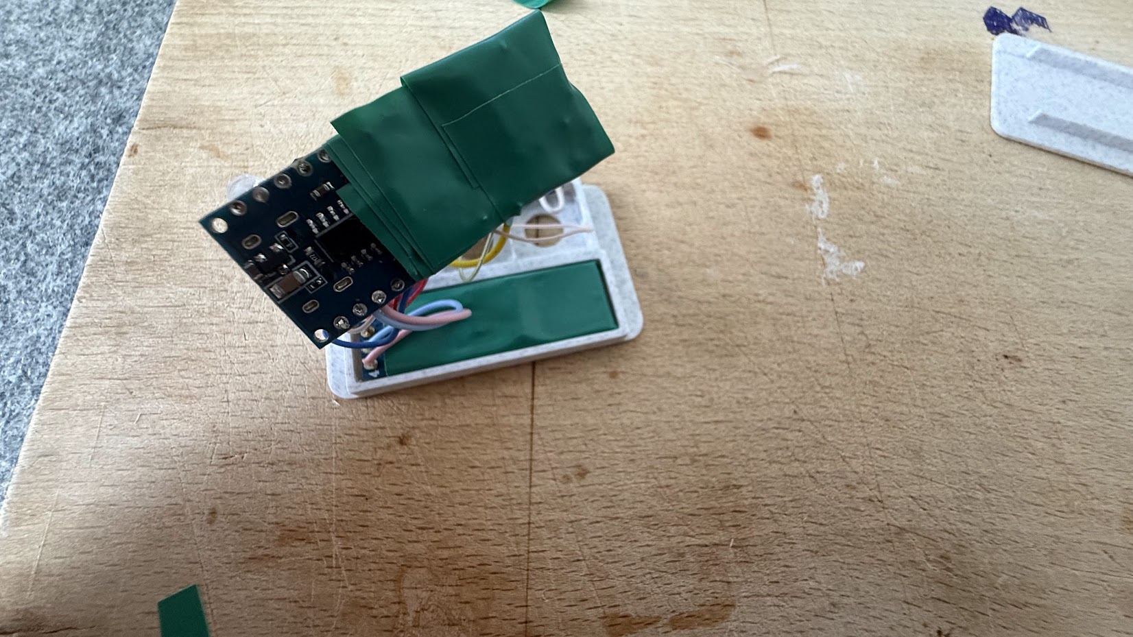 Wired PCB going into the enclosure