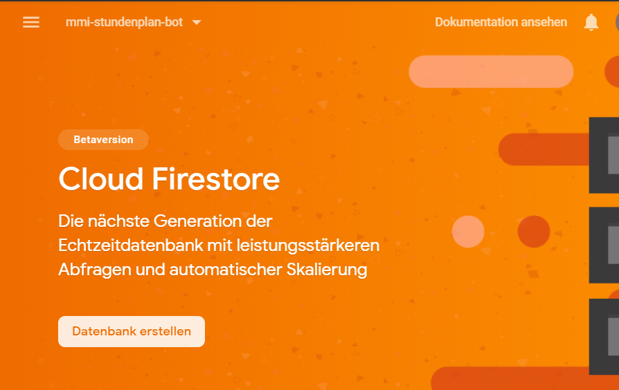 Firestore anlegen