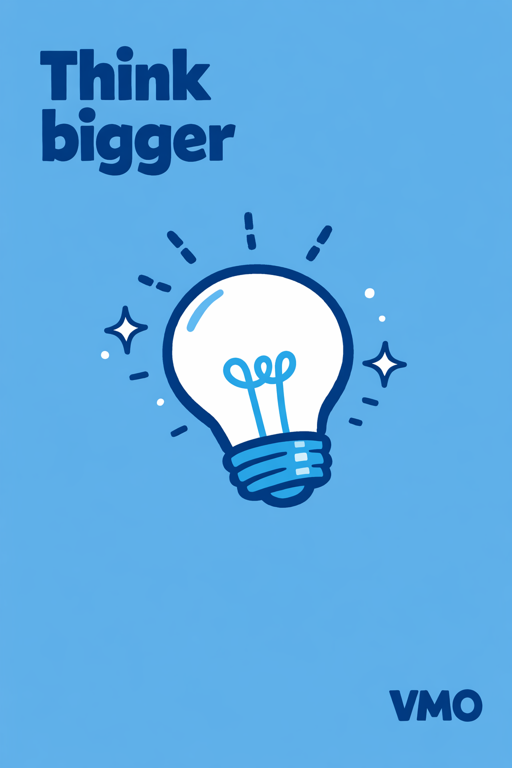 lightbulb · sky blue · Think bigger