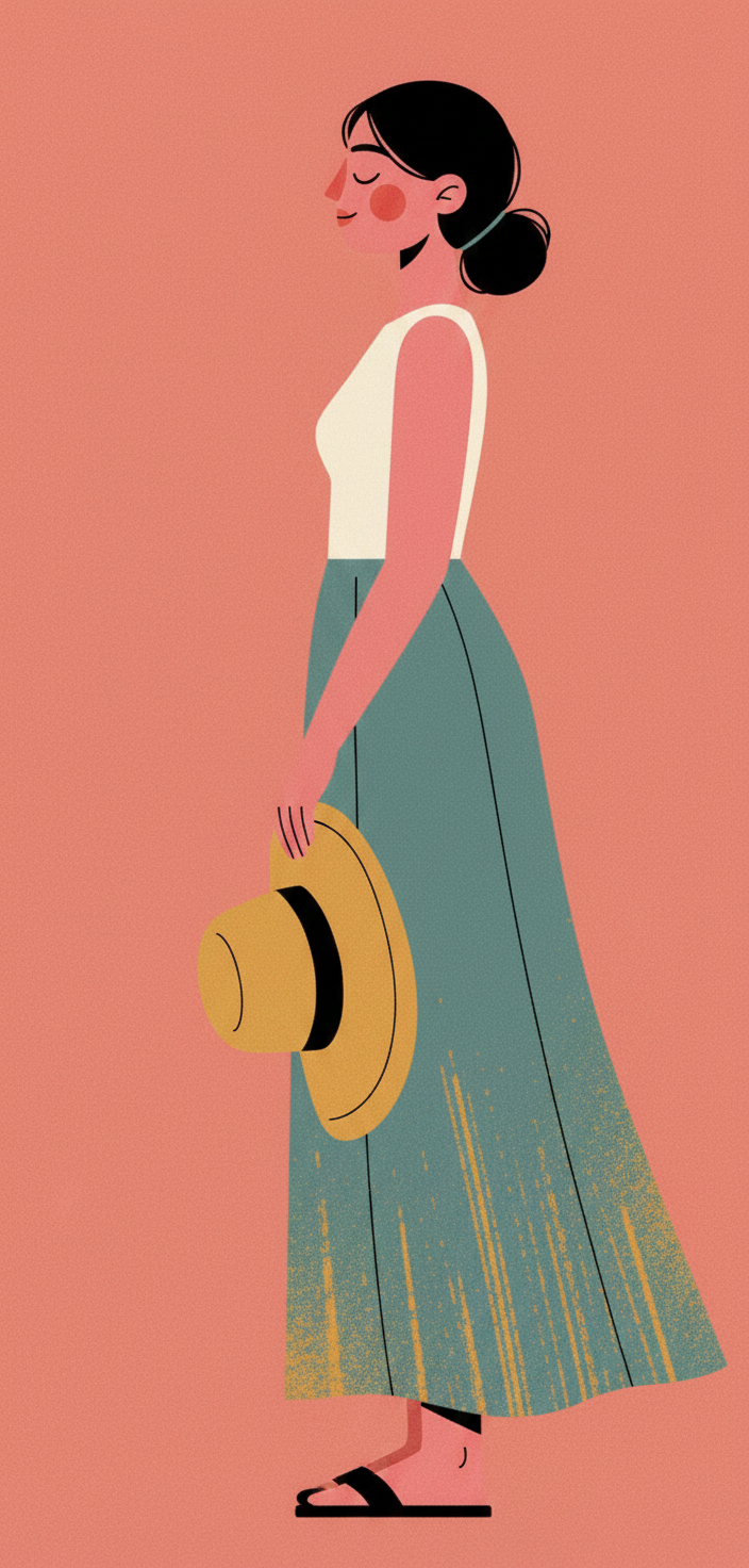 sun hat · sunset-coral