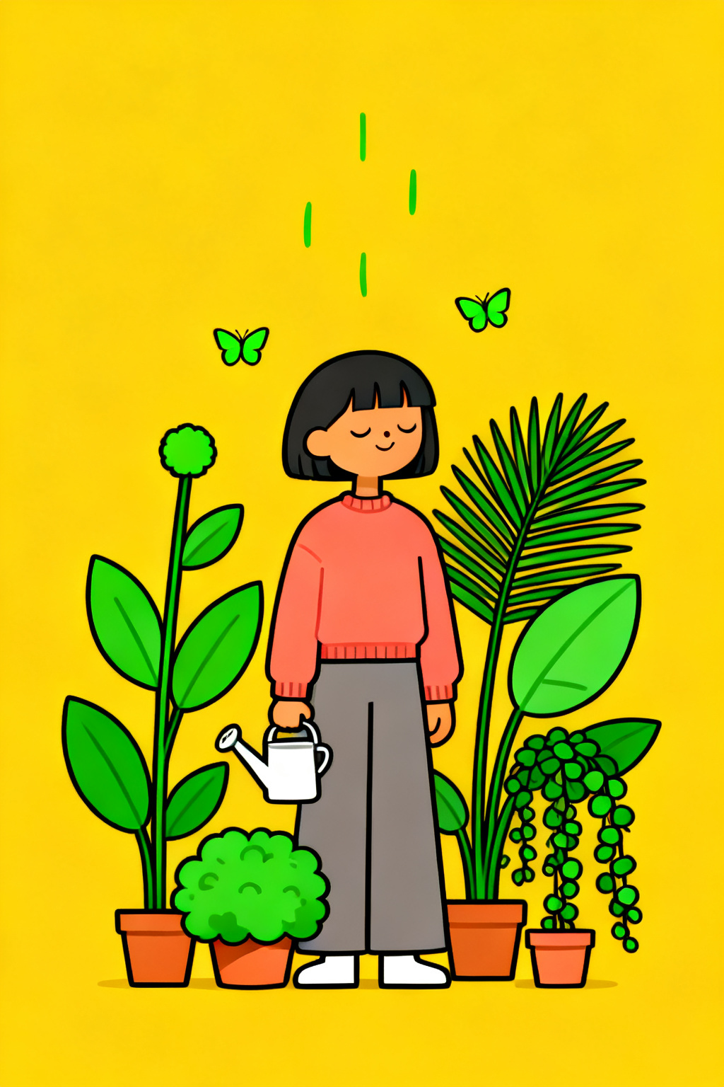 yellow · garden + butterflies