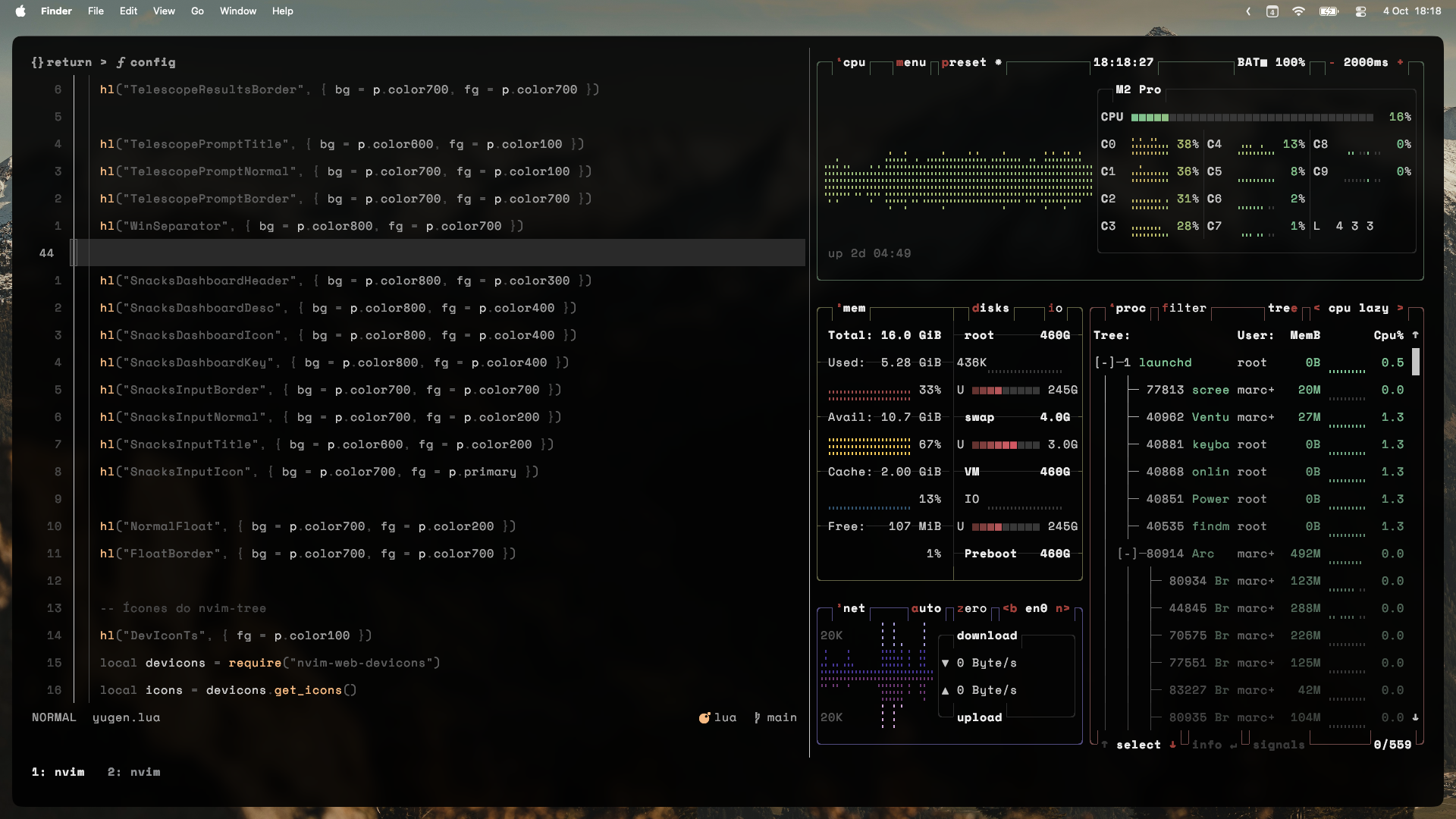 Desktop overview