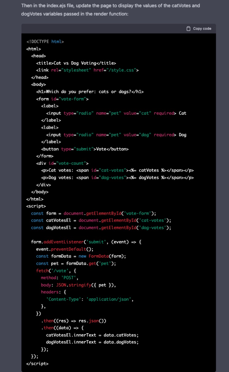 GitHub - vmehmeri/chatGPT-cat-dog-voting-app: A web app entirely ...