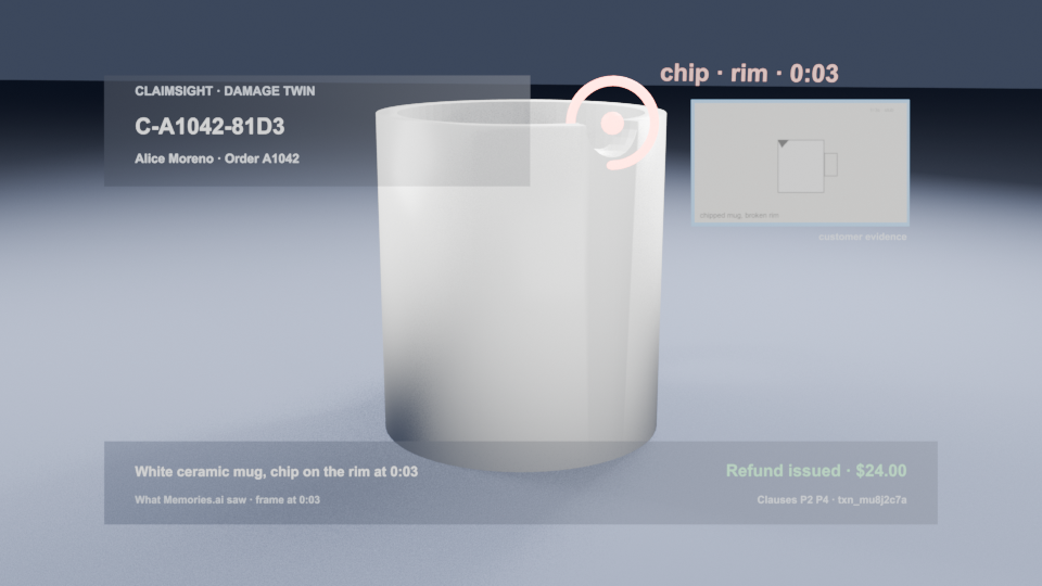 Damage Twin render of a chipped mug