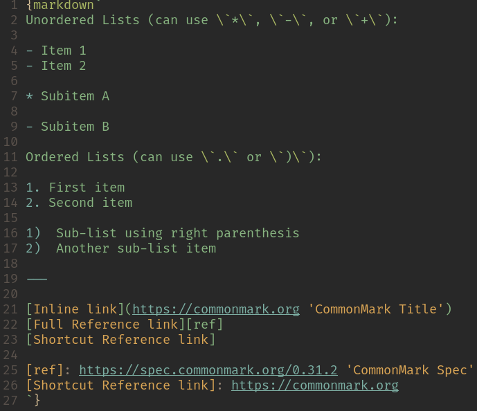 Syntax highlighting when no indentation