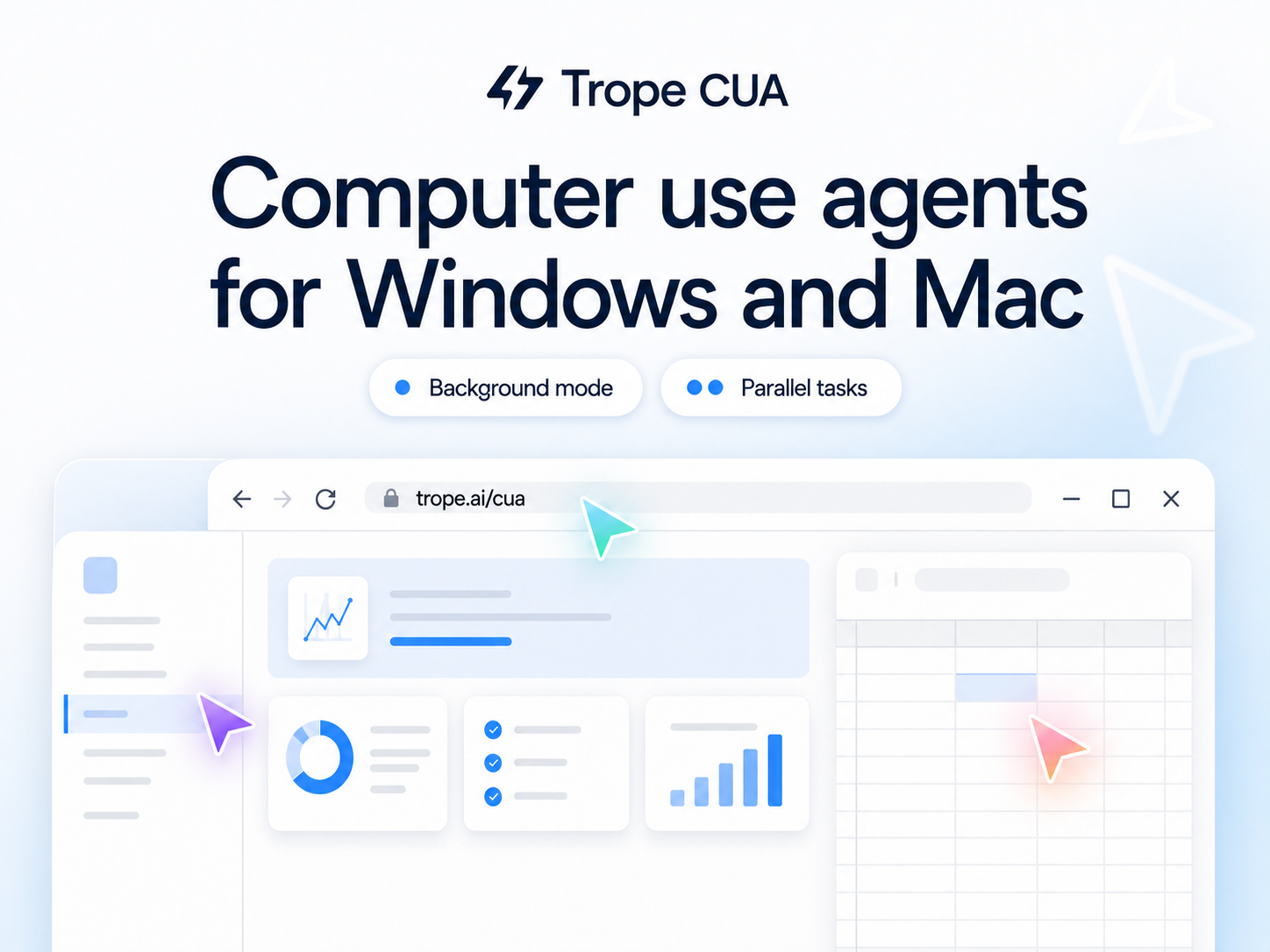 Trope CUA: computer-use agents for Windows and macOS