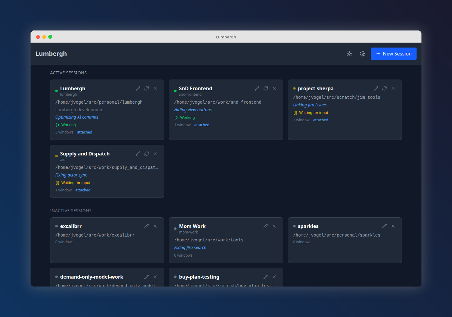 Lumbergh Dashboard
