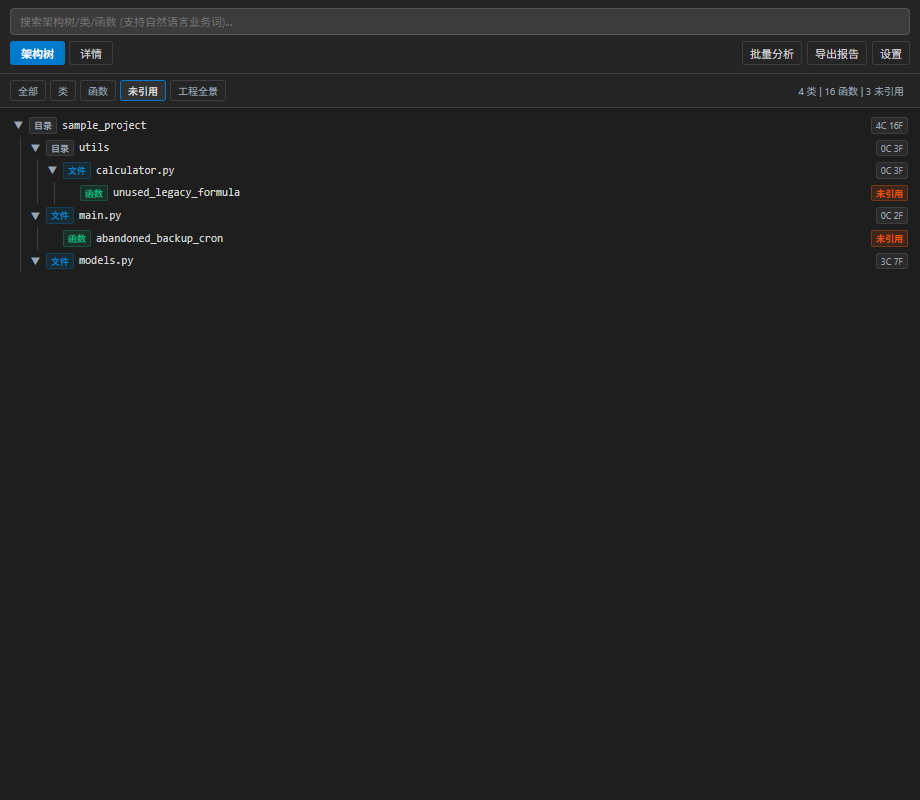 Unused Code Detection