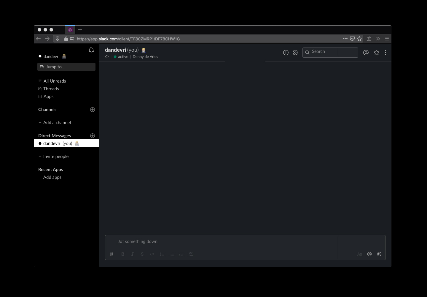 Slack Dark Theme