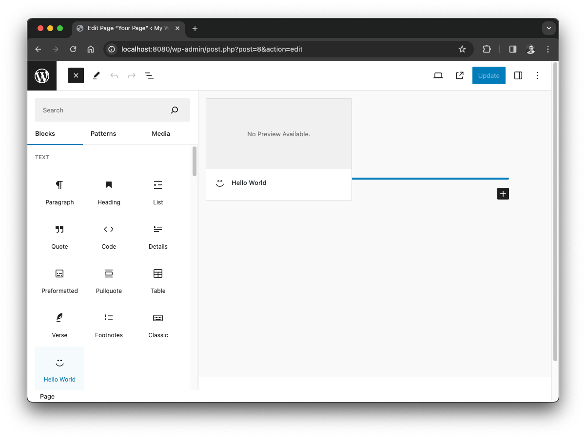 Gutenberg example