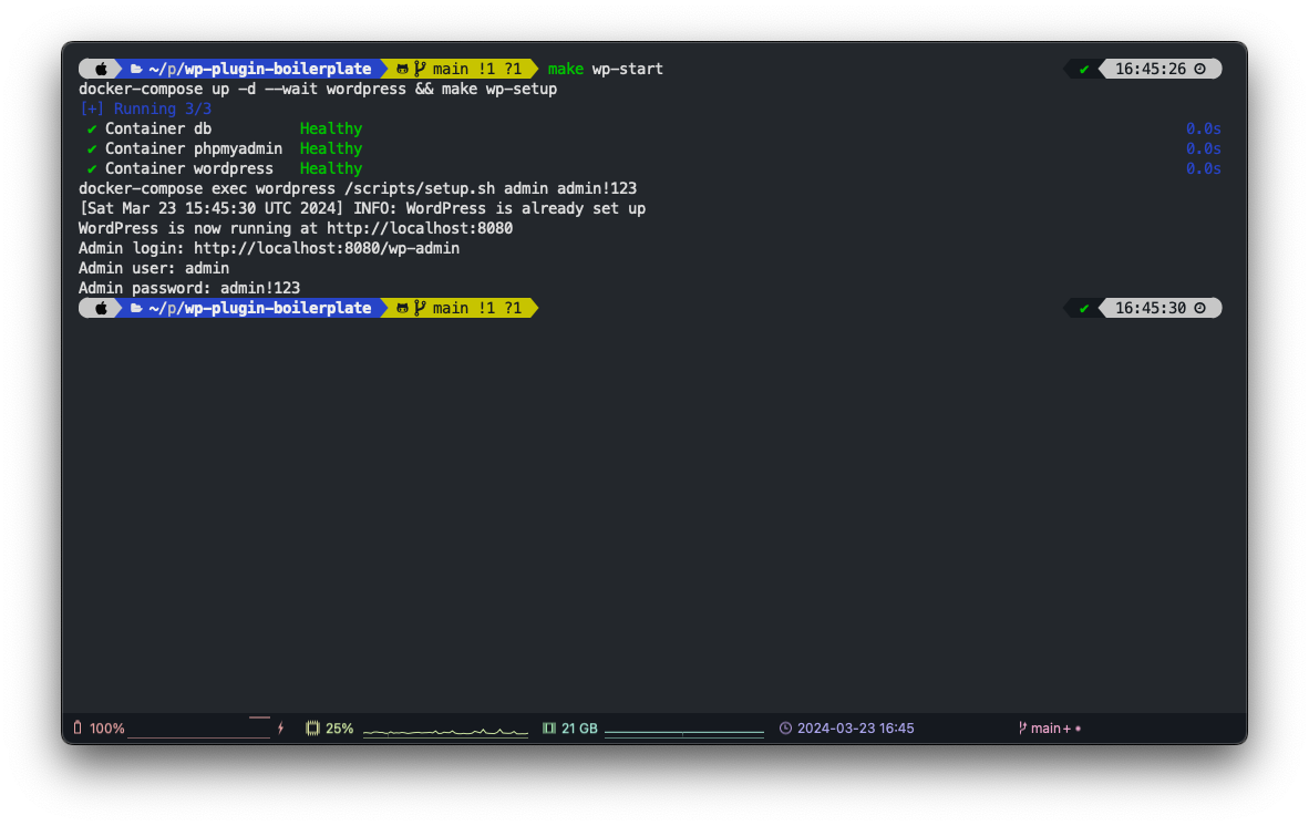 Start WordPress