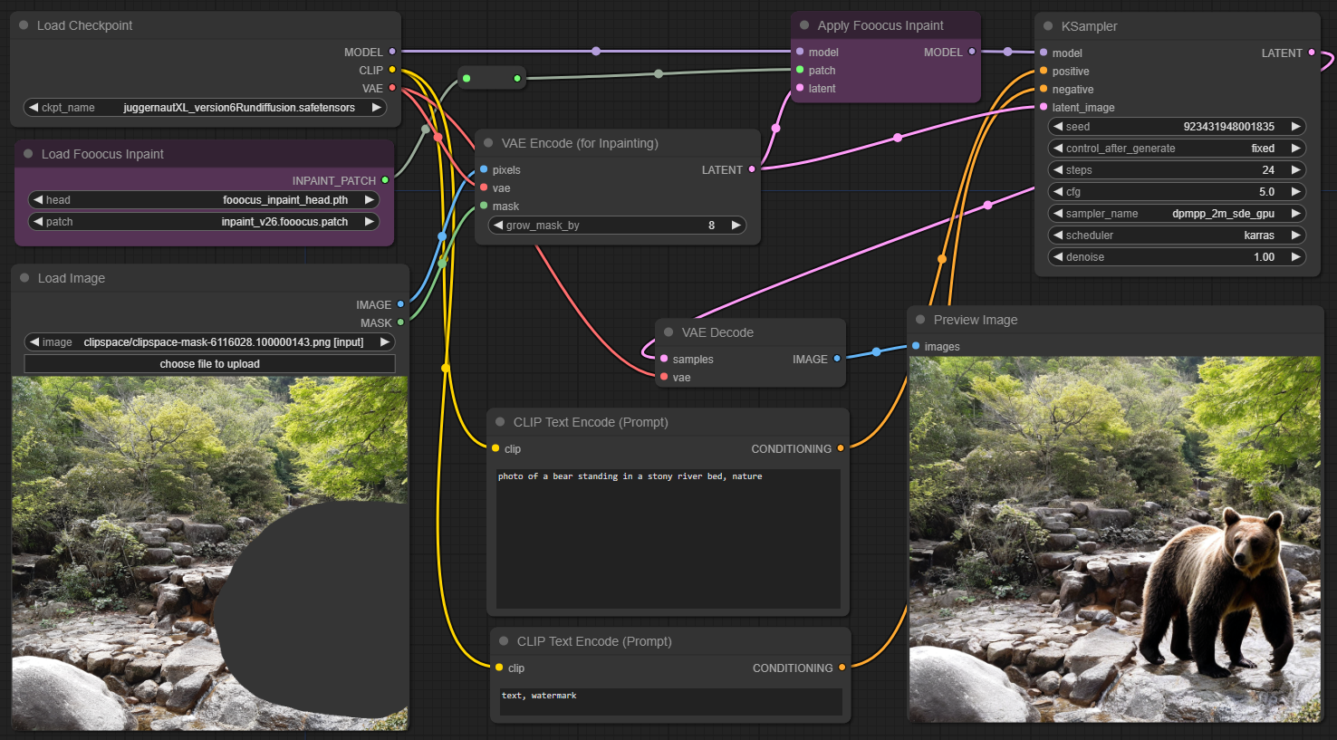 Inpaint workflow