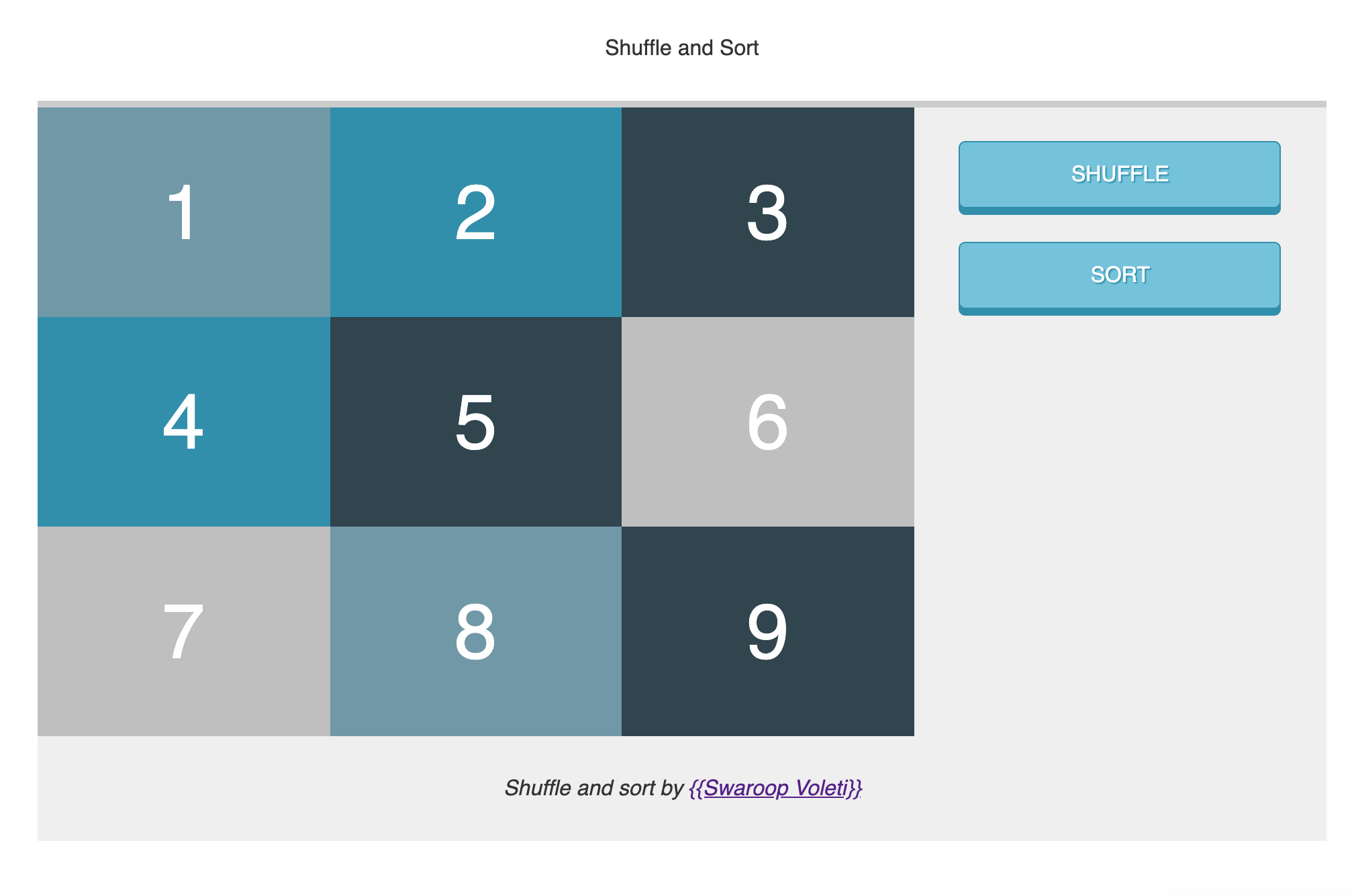 GitHub - voletiswaroop/shuffle-and-sort: Created simple sort and shuffling functionality using 