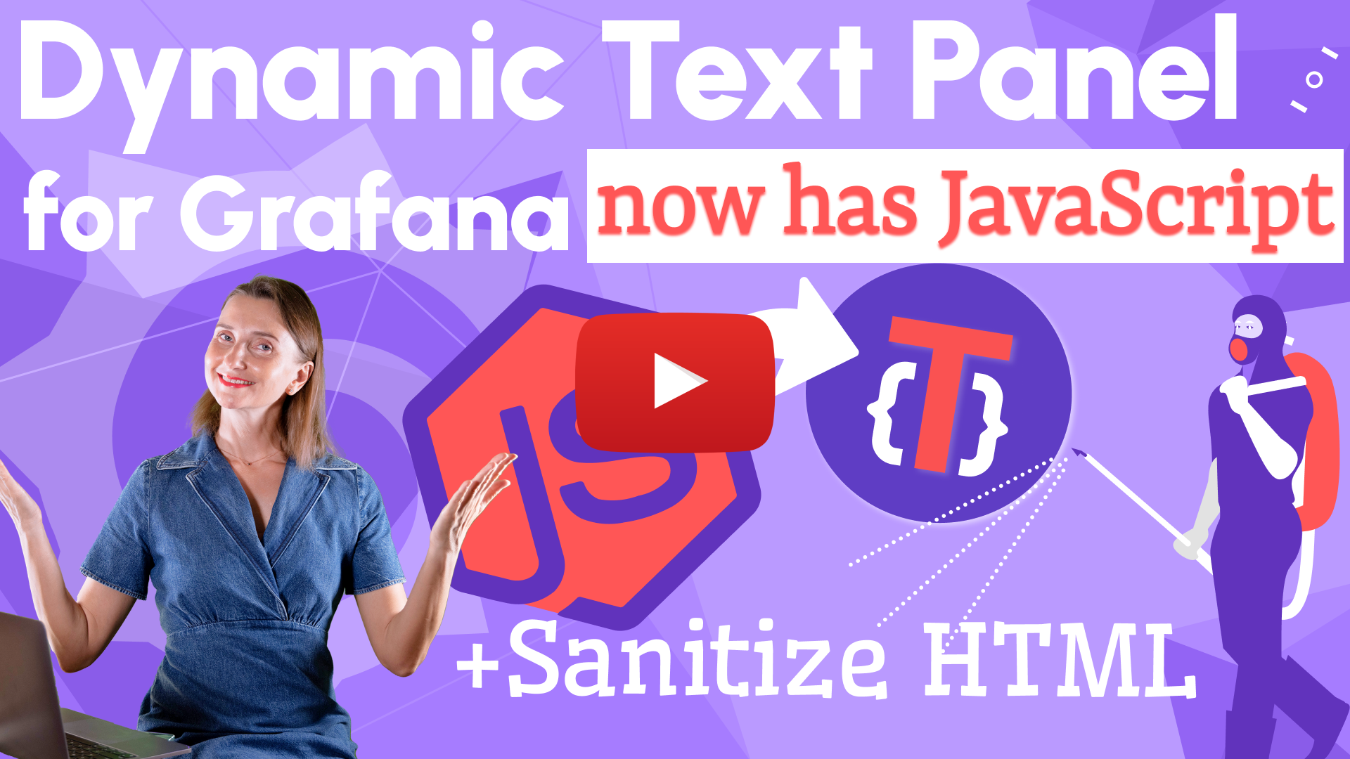 JavaScript code in the Dynamic text panel | Grafana functionality explodes