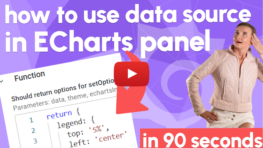 How to use Data Source in Apache ECharts in 90 seconds | Grafana Data attribute