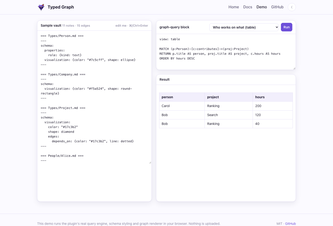 Typed Graph - Obsidian Plugin