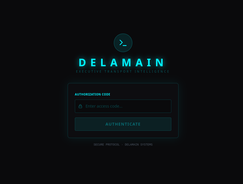 Login page