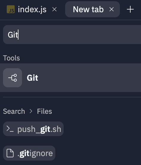 Git tool on Replit