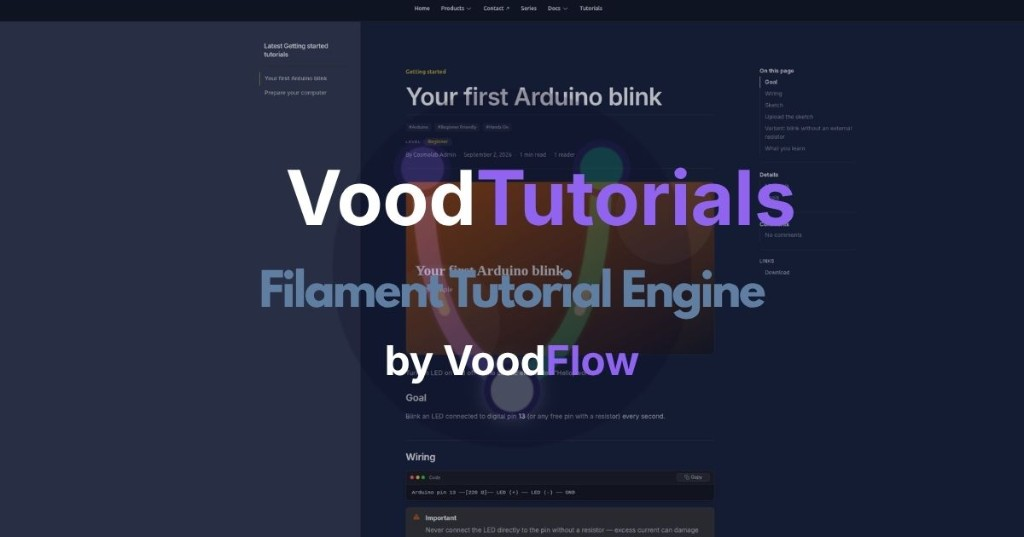 VoodTutorials — Filament Tutorial Engine by VoodFlow