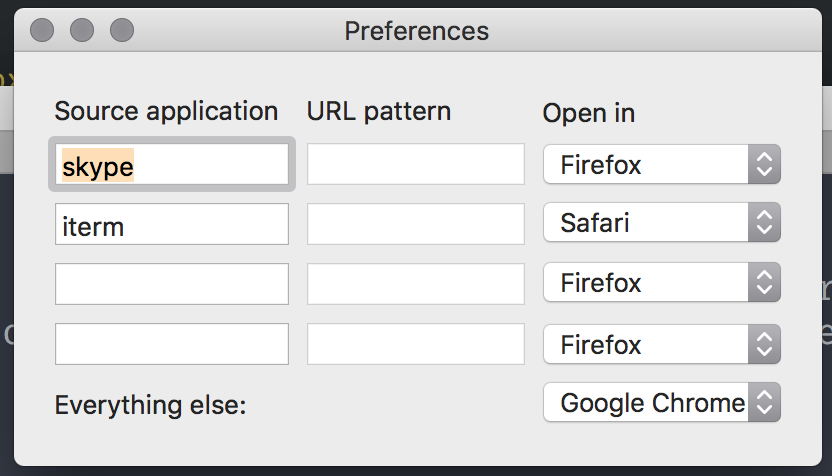 prowser preferences