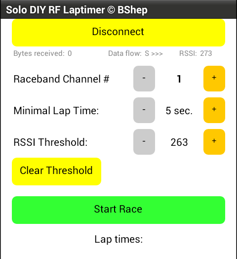 Application operation screen