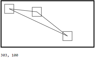 Square objects connected by Line objects