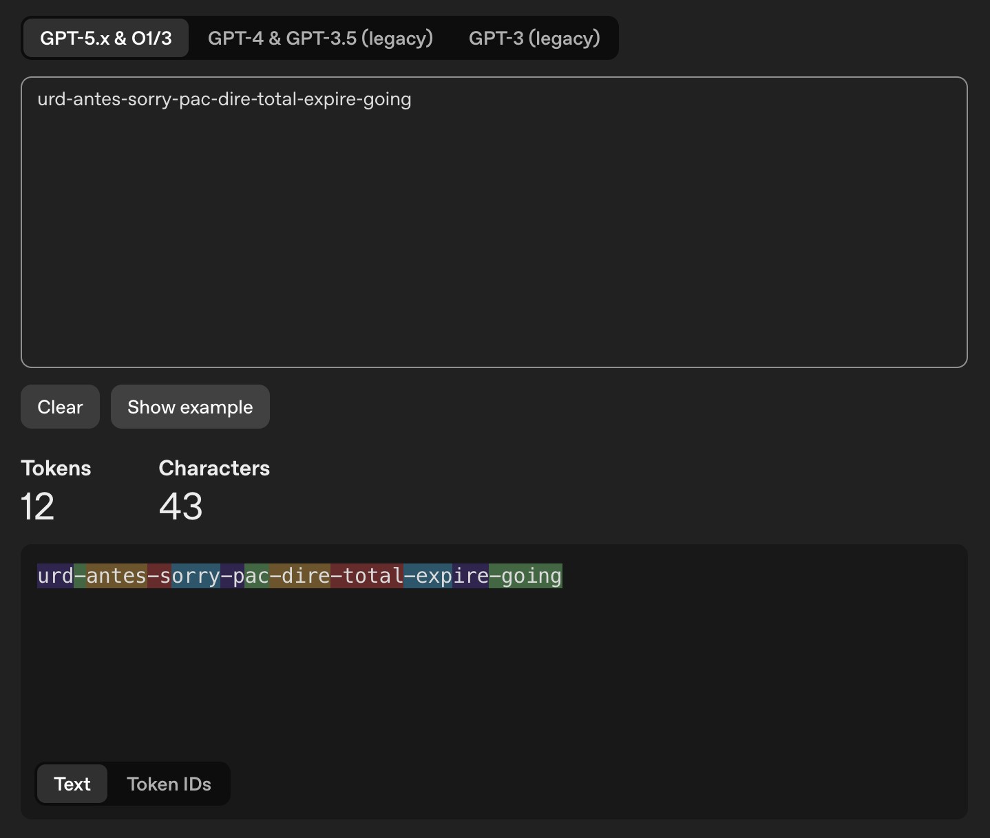 id-agent: 12 tokens for 8 words
