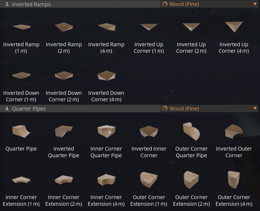 Wood Foundations Game Screenshot Build Menu 2
