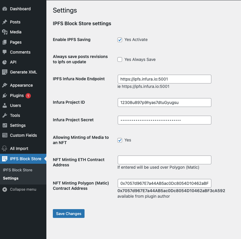 Settings Screen
