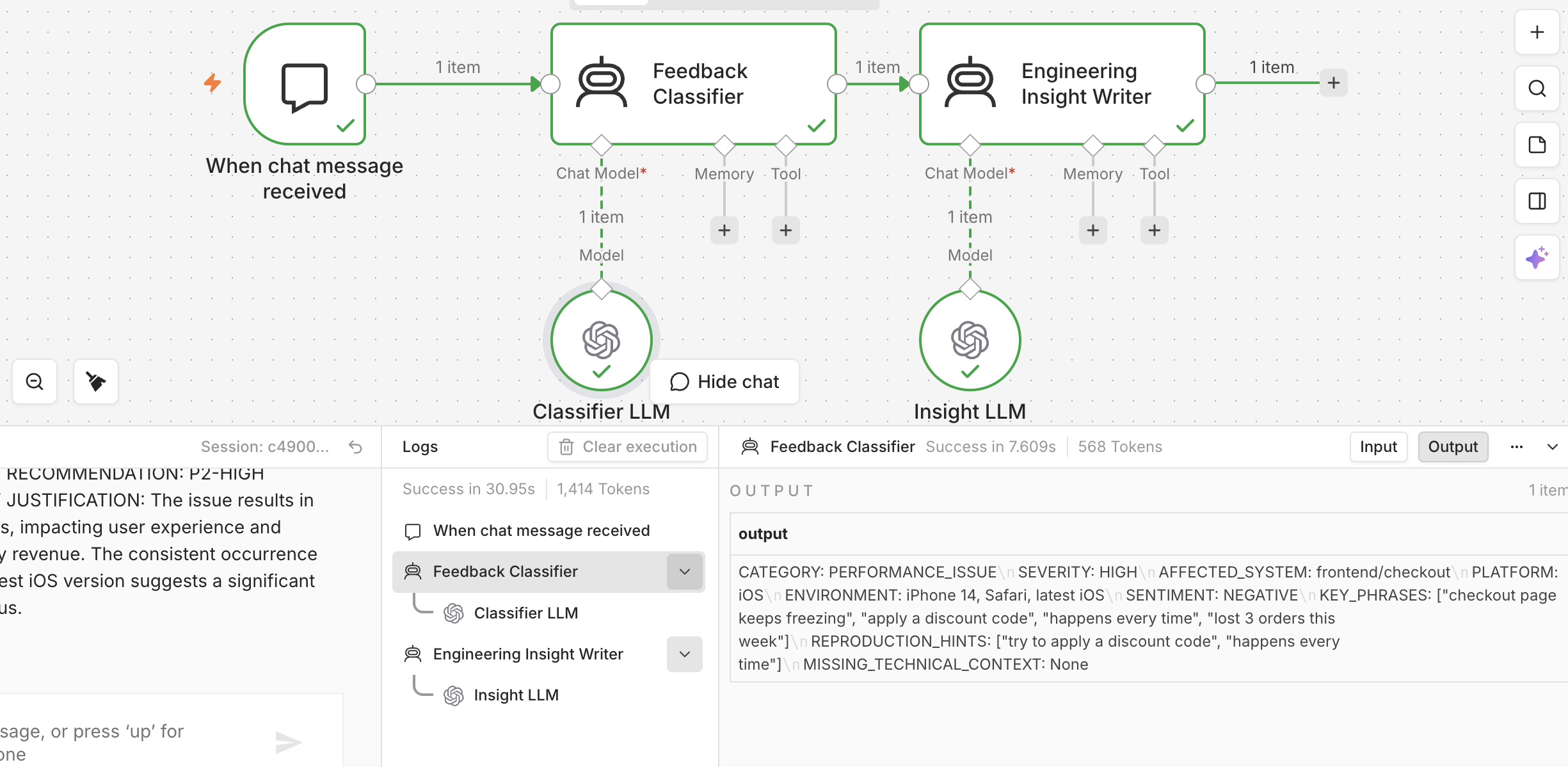 F1 baseline n8n execution success