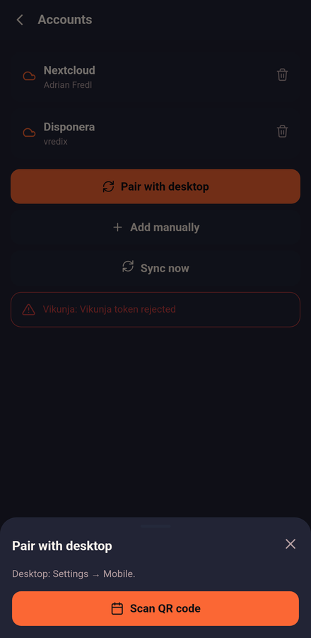 The scanner on the phone