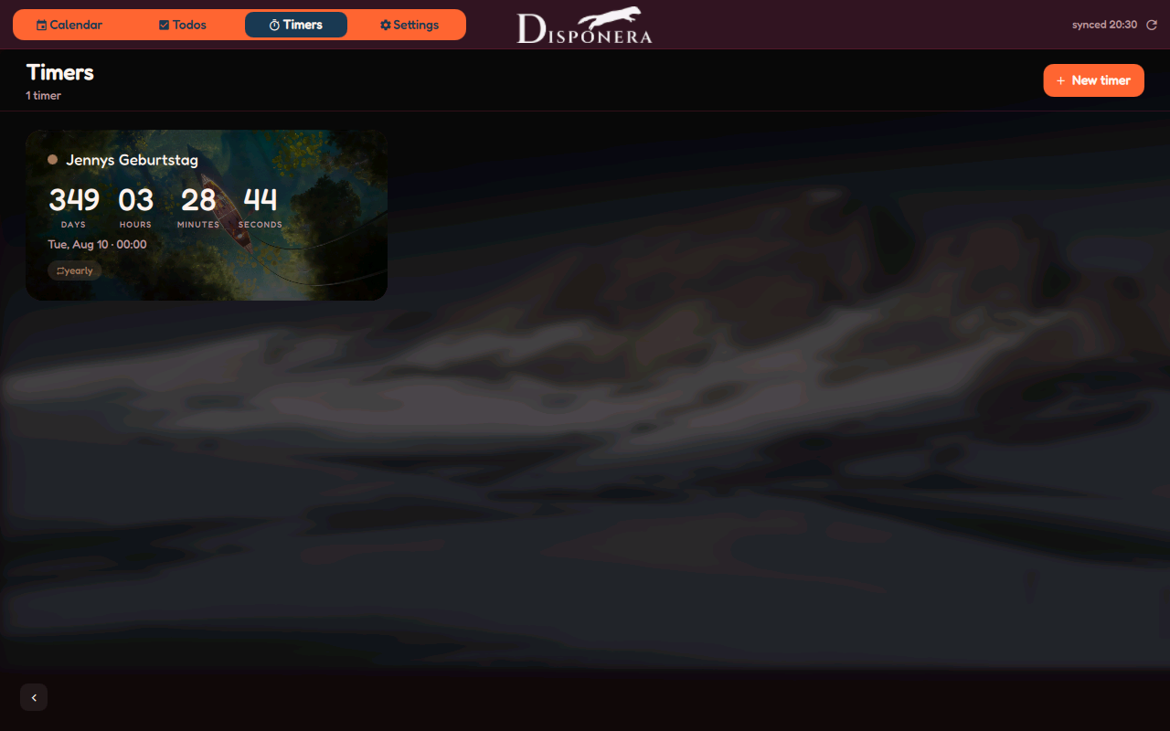 Timers on the desktop