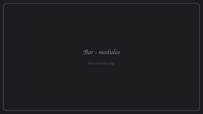 Bar with modules
