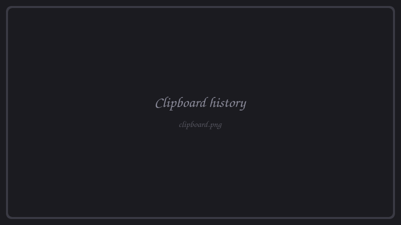 Clipboard history