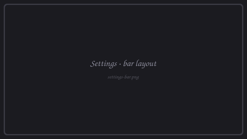 Bar layout