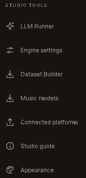 Dataset Builder in the Studio Tools sidebar