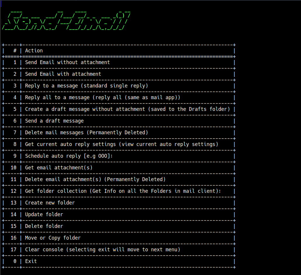 Send-Email Menu