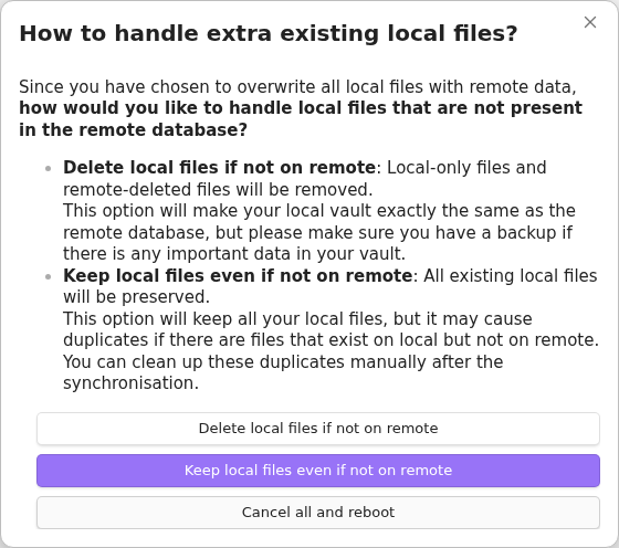 P2P local-file policy