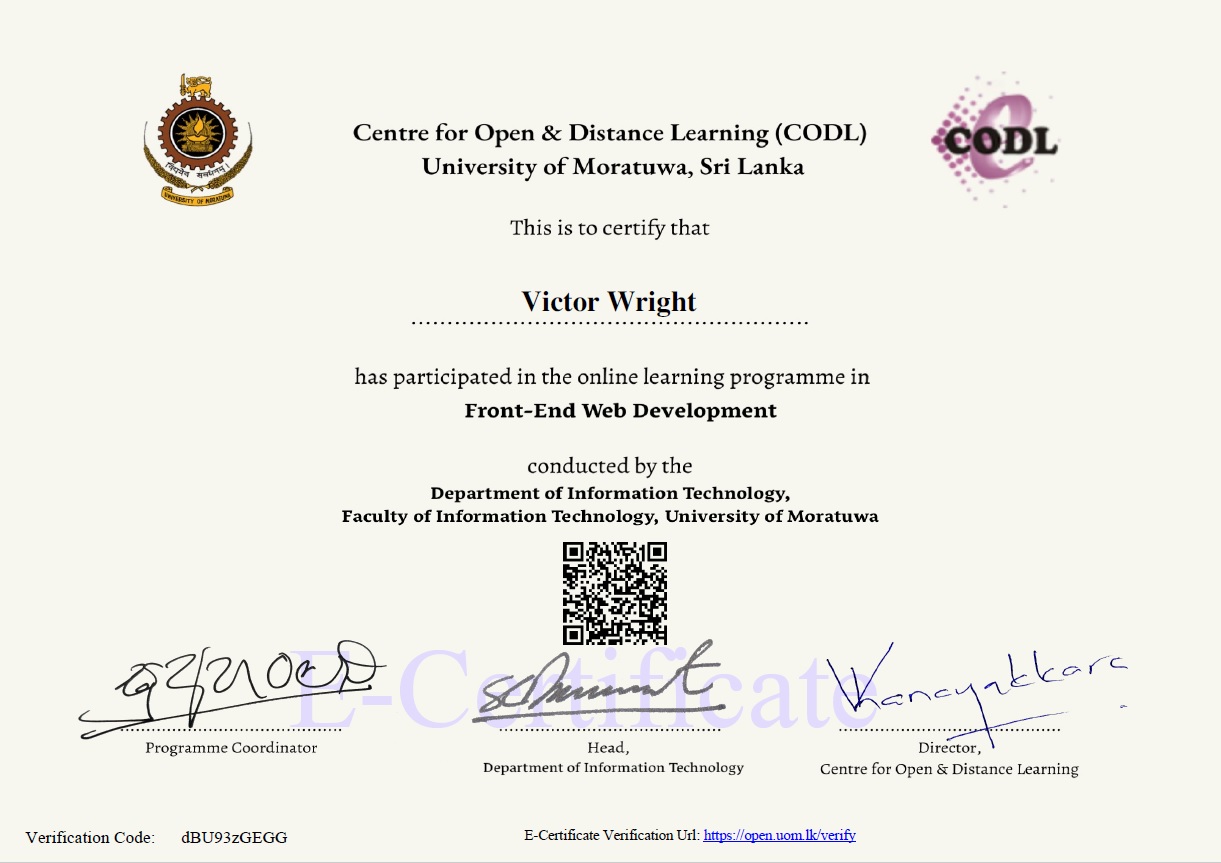 Web Dev Certificate