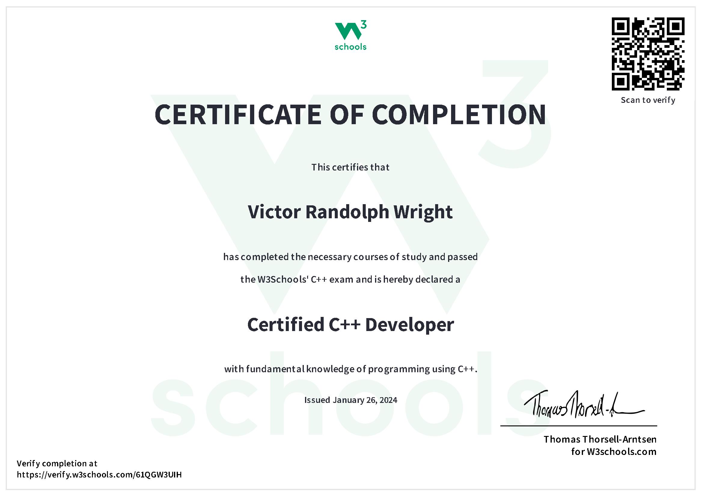 C++ Certificate