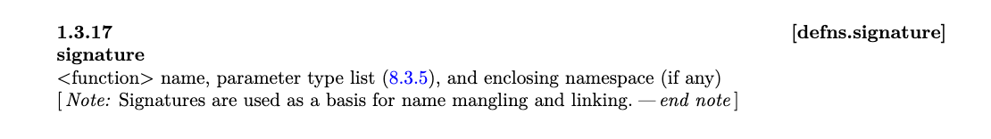 C++ Standard Name Mangling